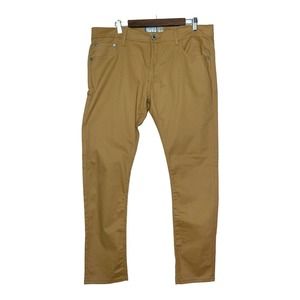 Vertical Sport 38X32 Mens Brown Mid Rise Regular Fit Straight Leg Chino Pants